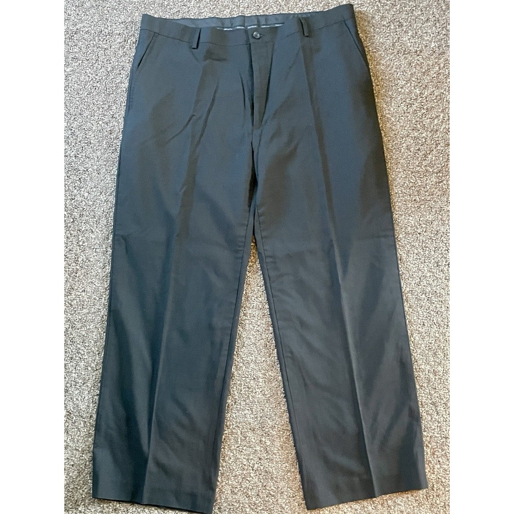 Claiborne Men's Dress Pants Black Straight Leg Career Slacks Size 36x30